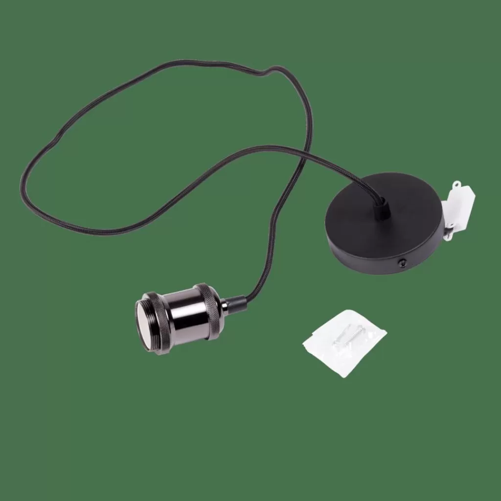 CASA ALU Cavo Nero, Metallico- Lampade A Sospensione