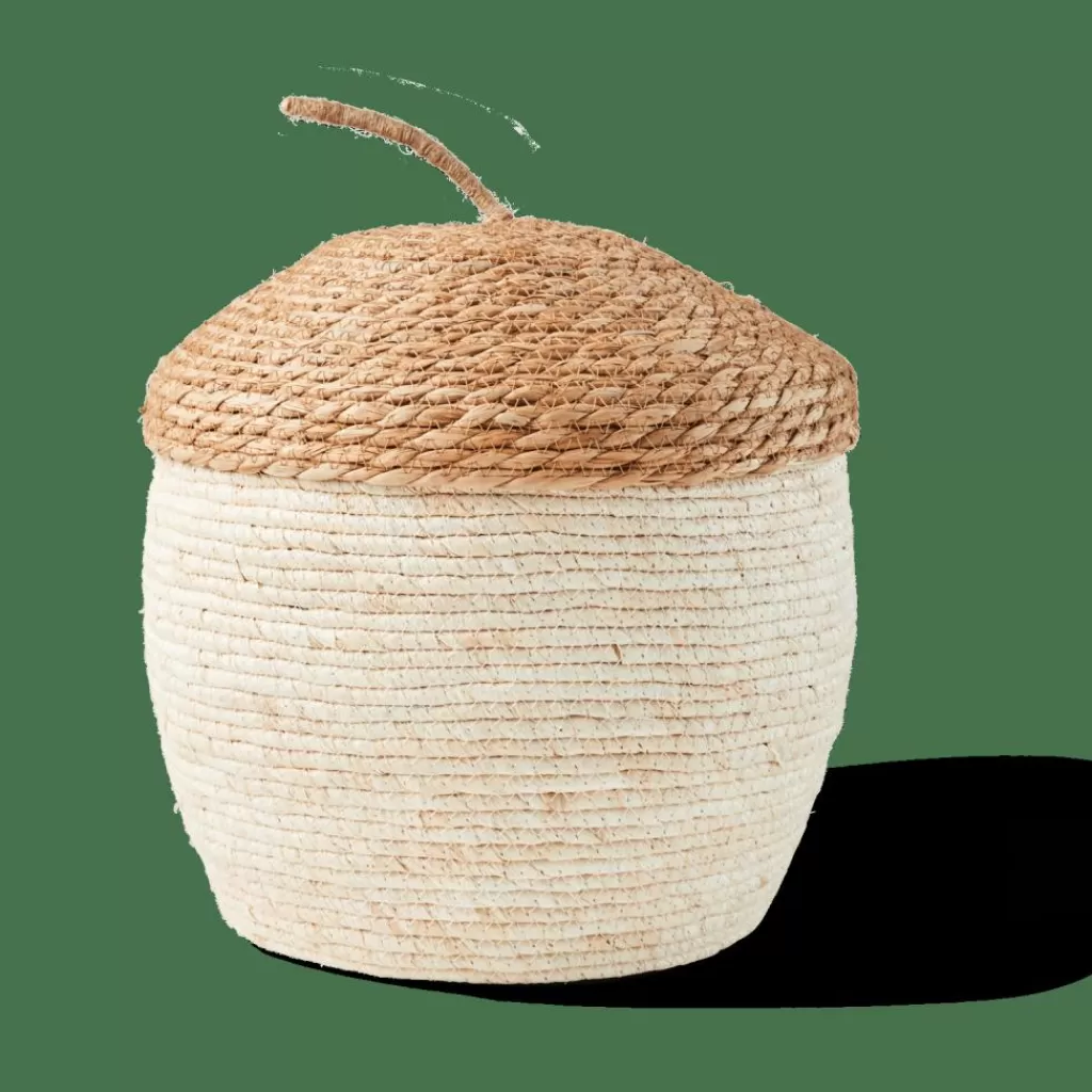 CASA ALVIN Cesto Portatutto Con Coperchio Marrone, Naturale- Cesti Portatutto | Autunno