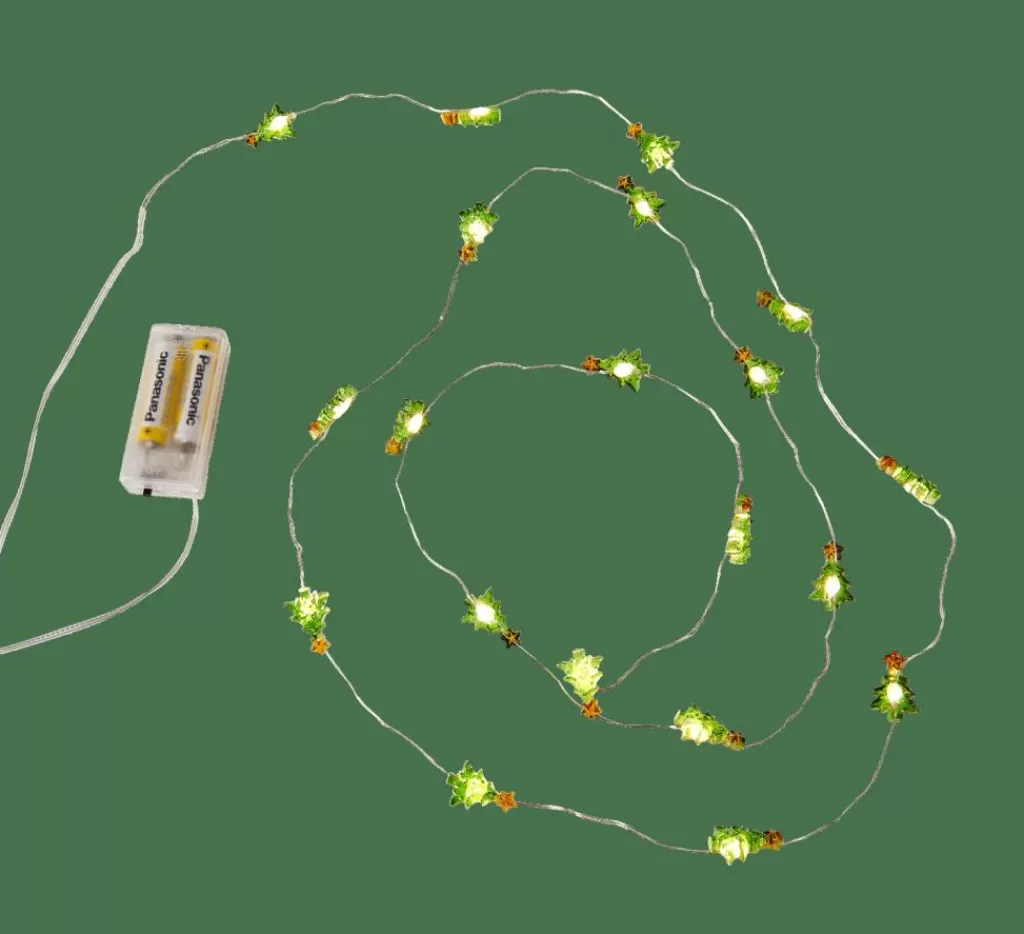 CASA ARO Filo Luminoso Con 20 Luci Led 2 Disegni Rosso, Verde- Fili Luminosi