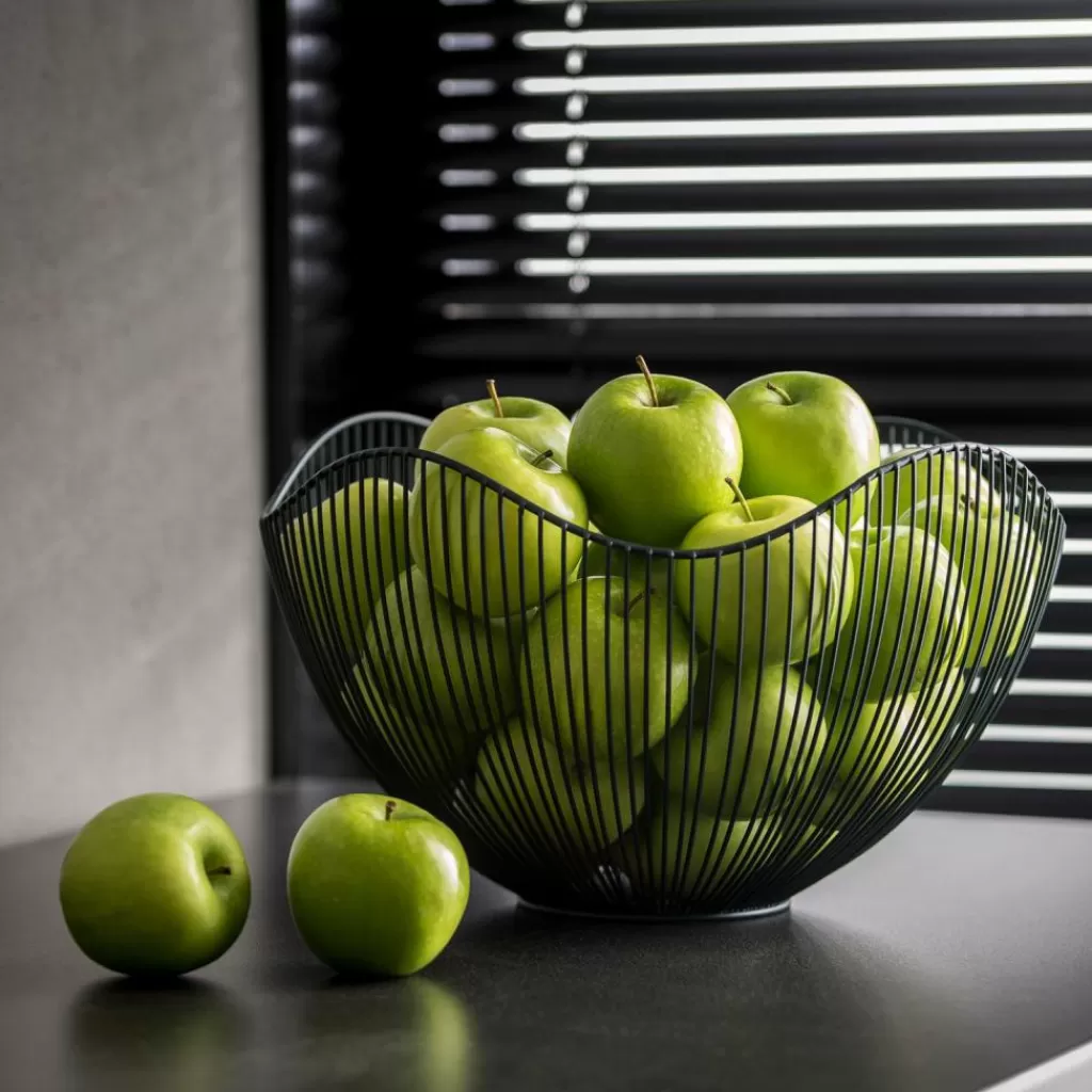 CASA ASTER Cesto Portafrutta Nero- Accessori Da Cucina