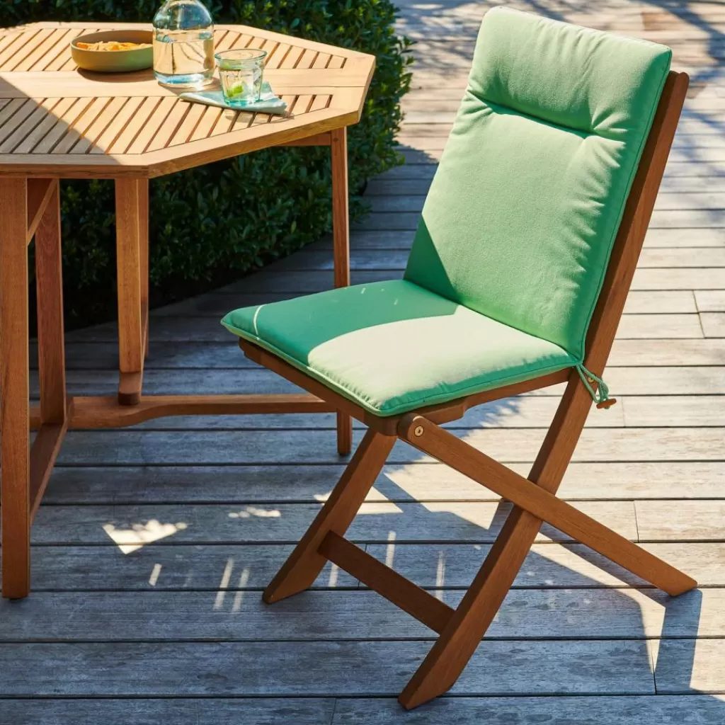 CASA AZUR Cuscino Da Giardino Per Sedia Piegh Verde- Cuscini Da Giardino