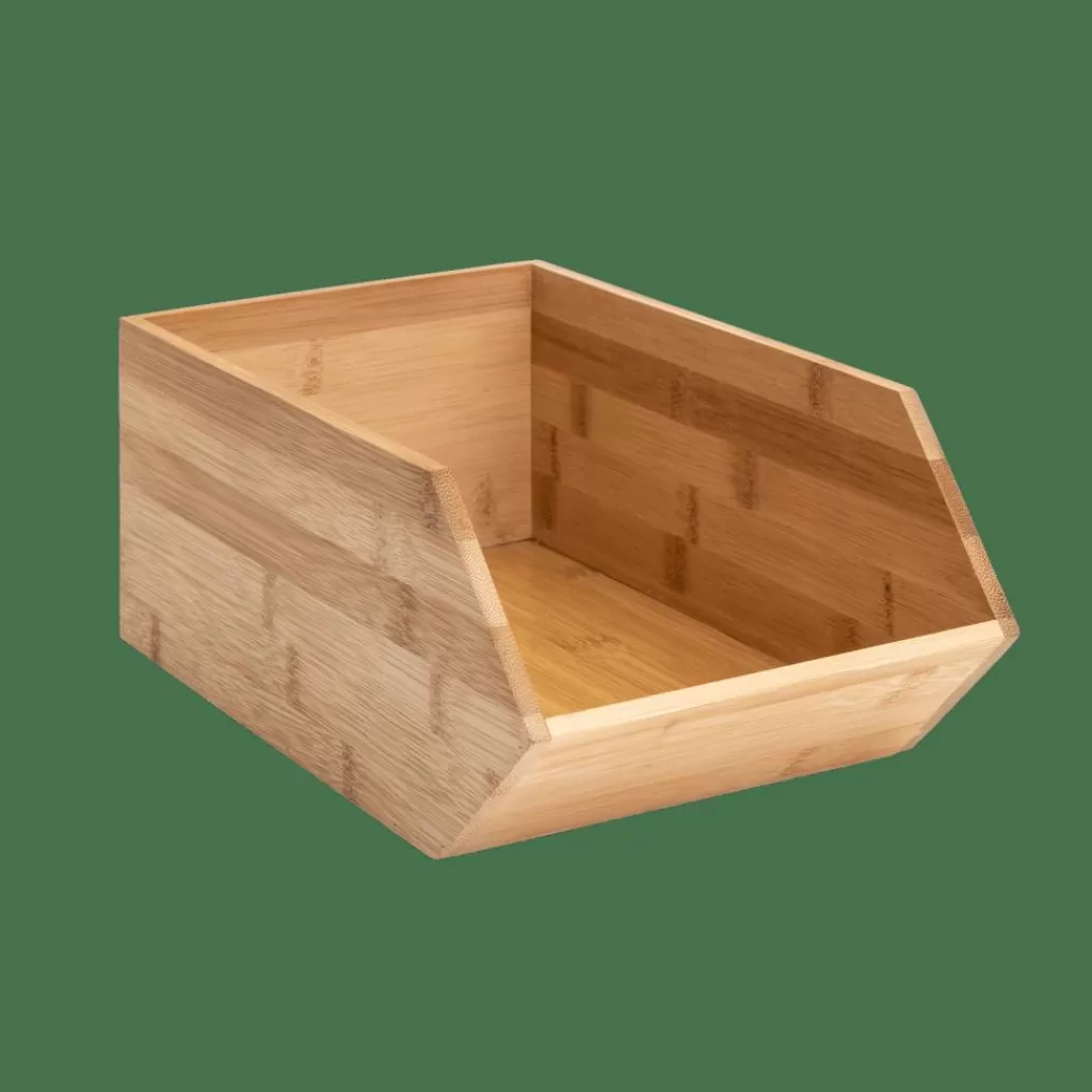 CASA BAMBOO Organizzatore Impilabile Naturale- Contenitore Per Alimenti | Scatole Conserva Vivande