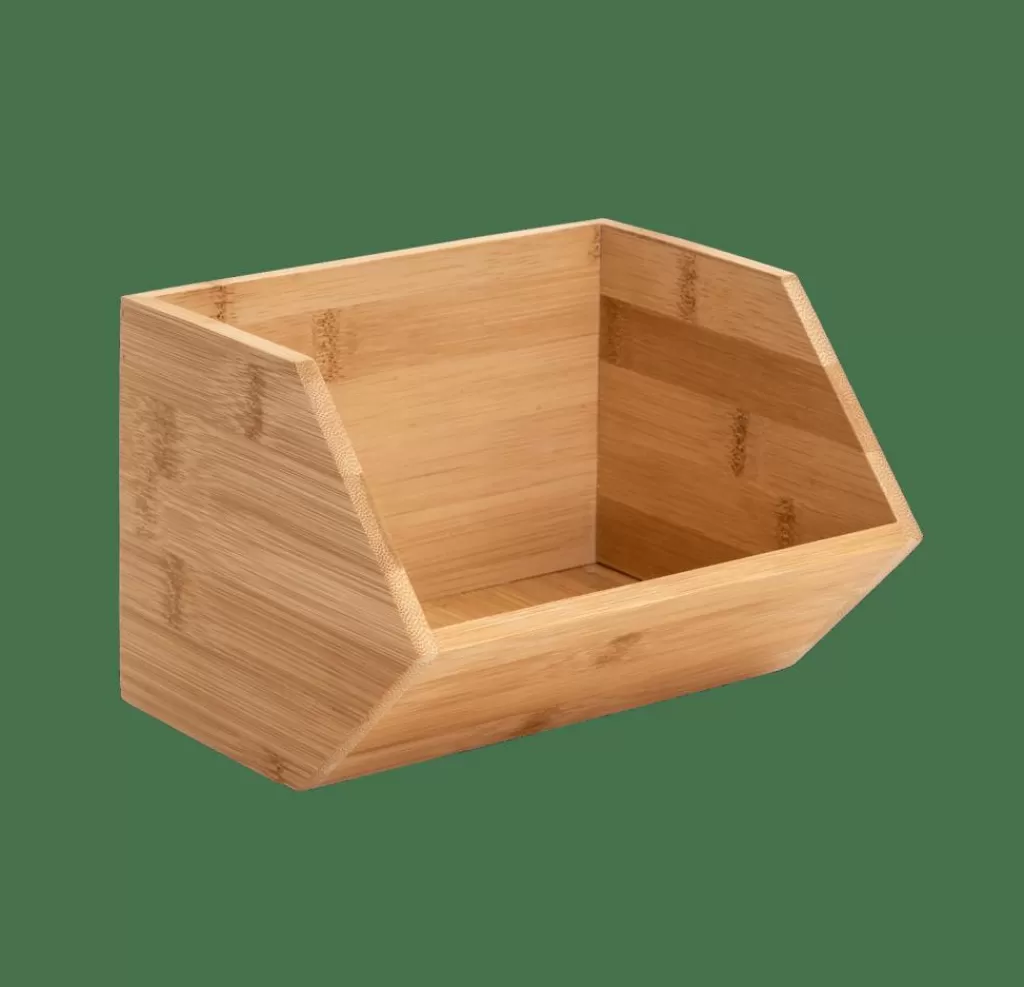 CASA BAMBOO Organizzatore Impilabile Naturale- Contenitore Per Alimenti | Scatole Conserva Vivande