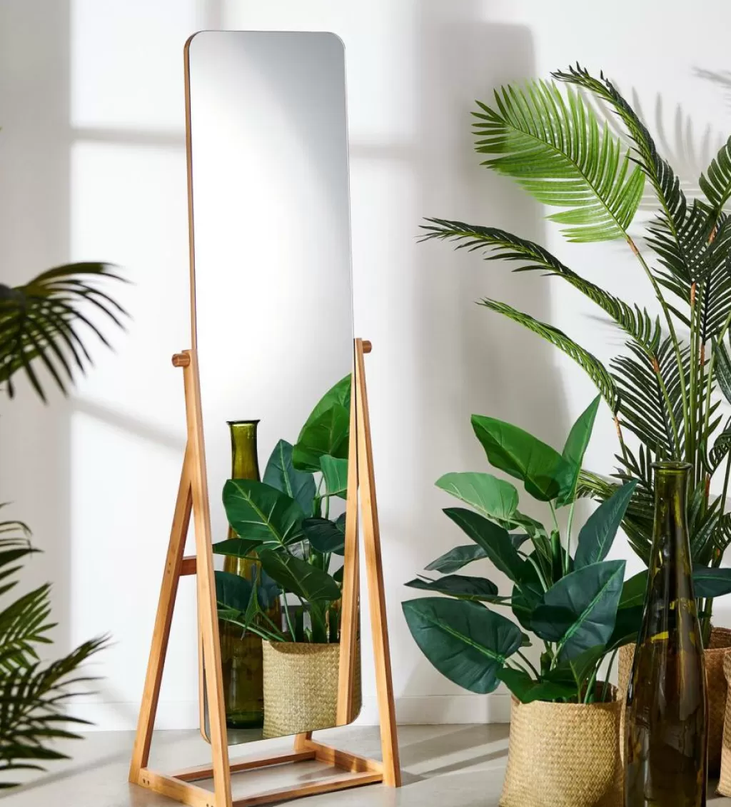 CASA BAMBOO Specchio A Figura Intera Marrone- Specchi