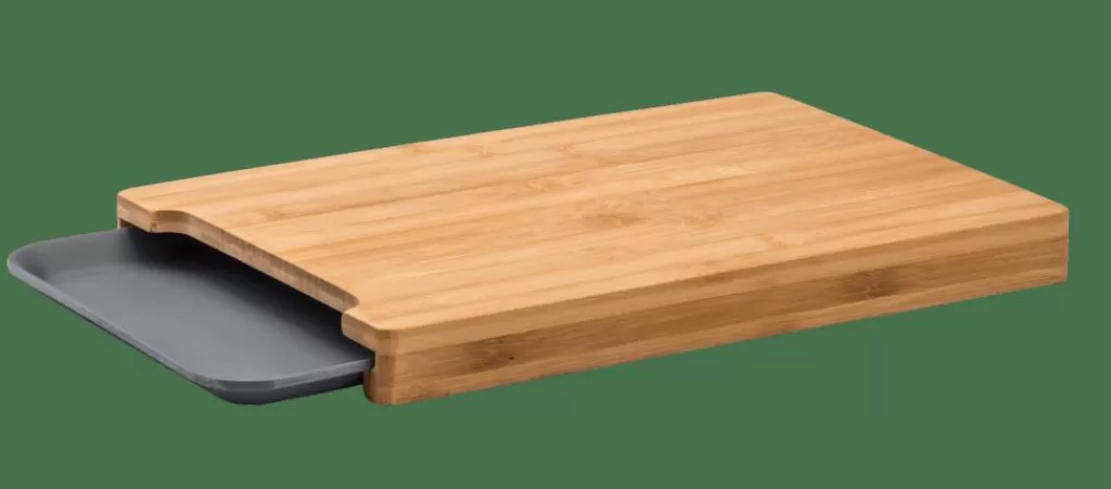 CASA BAMBOO Tagliere Raccogli Succo Grigio, Naturale- Taglieri