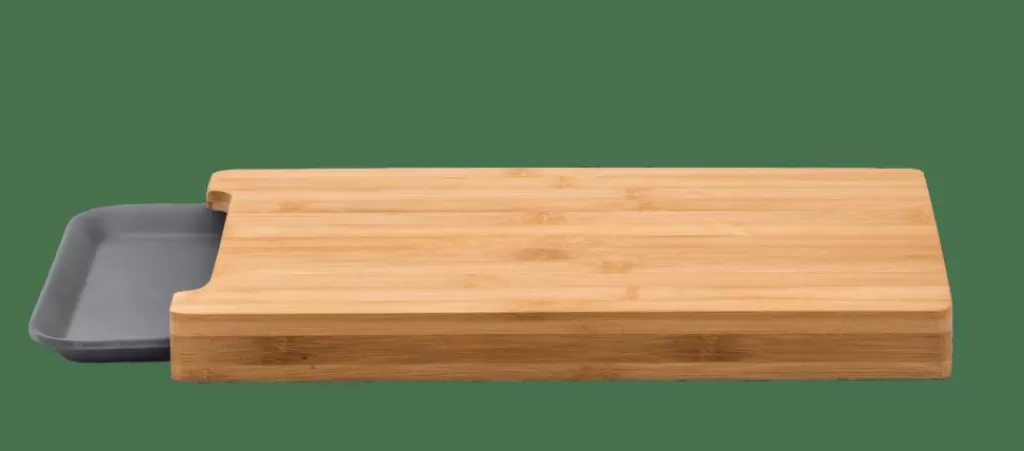 CASA BAMBOO Tagliere Raccogli Succo Grigio, Naturale- Taglieri
