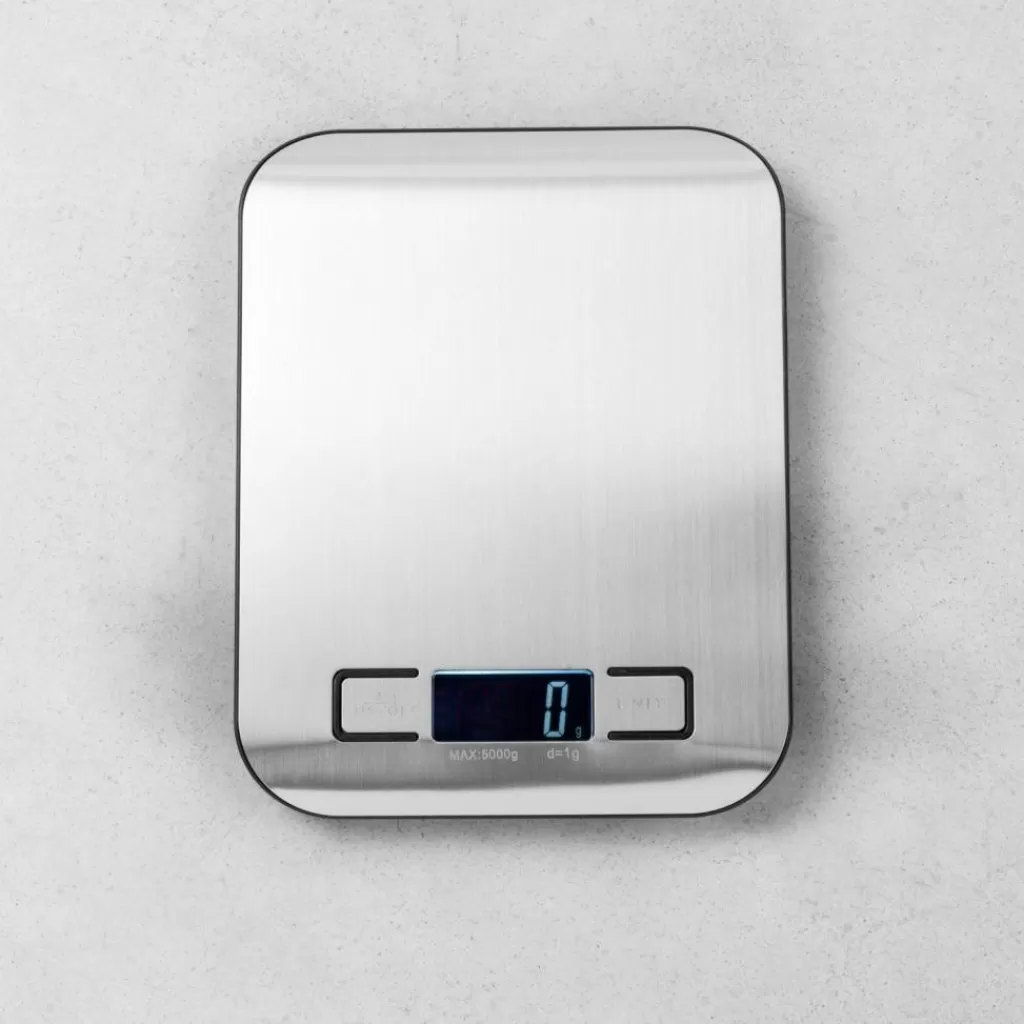 CASA BASIC Bilancia Da Cucina Digitale Metallico, Argentato- Strumenti Da Cucina