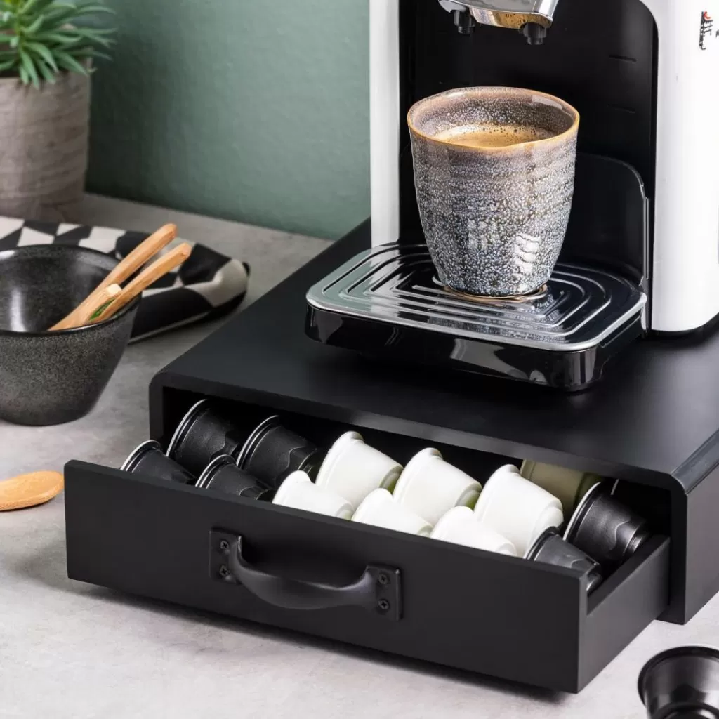 CASA CAFE Cassetto Per Capsule Per Capsule Di Caffè Nero- Utensili Da Caffè