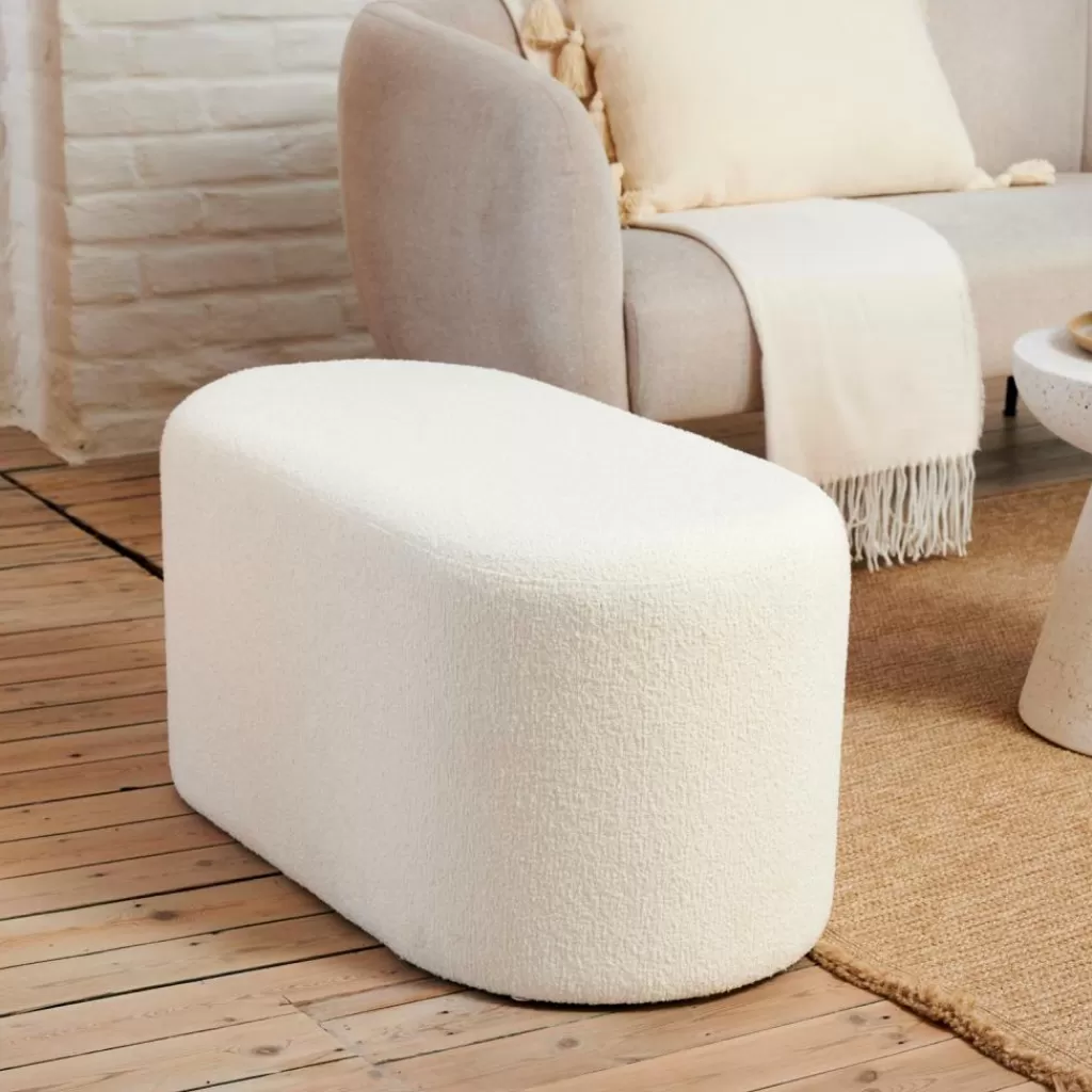 CASA CAPSULE Pouf: Bianco- Pouf