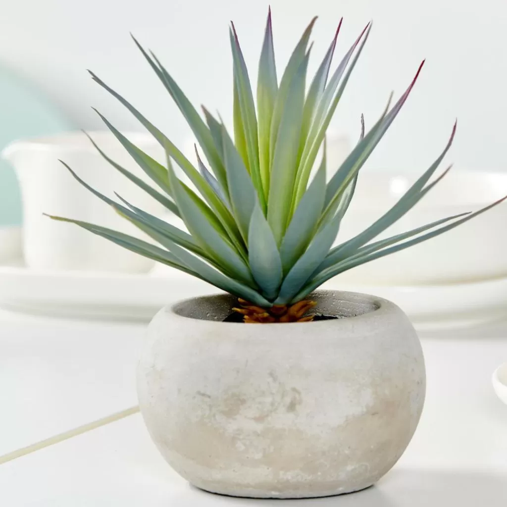 CASA CEMENT Succulente Finto In Vaso Grigio- Piante Artificiali