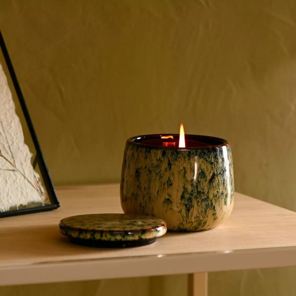 CASA CERAMIC Candela In Vaso Blu- Candele