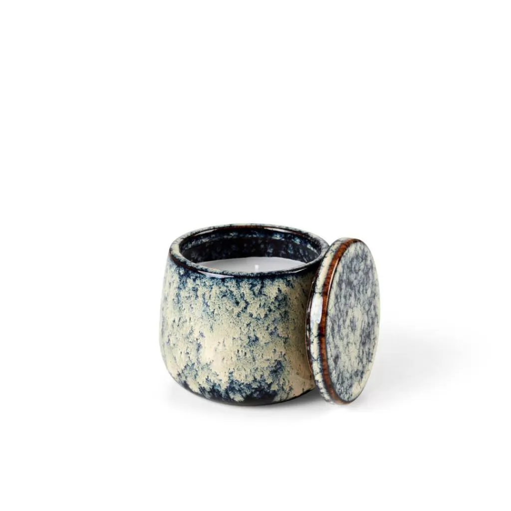 CASA CERAMIC Candela In Vaso Blu- Candele