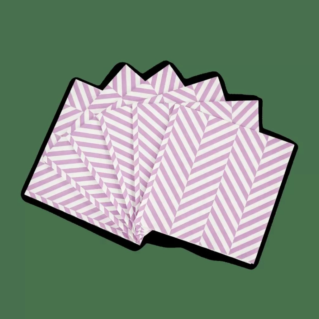 CASA CHEVRON Set Di 20 Tovaglioli Viola- Tovaglioli