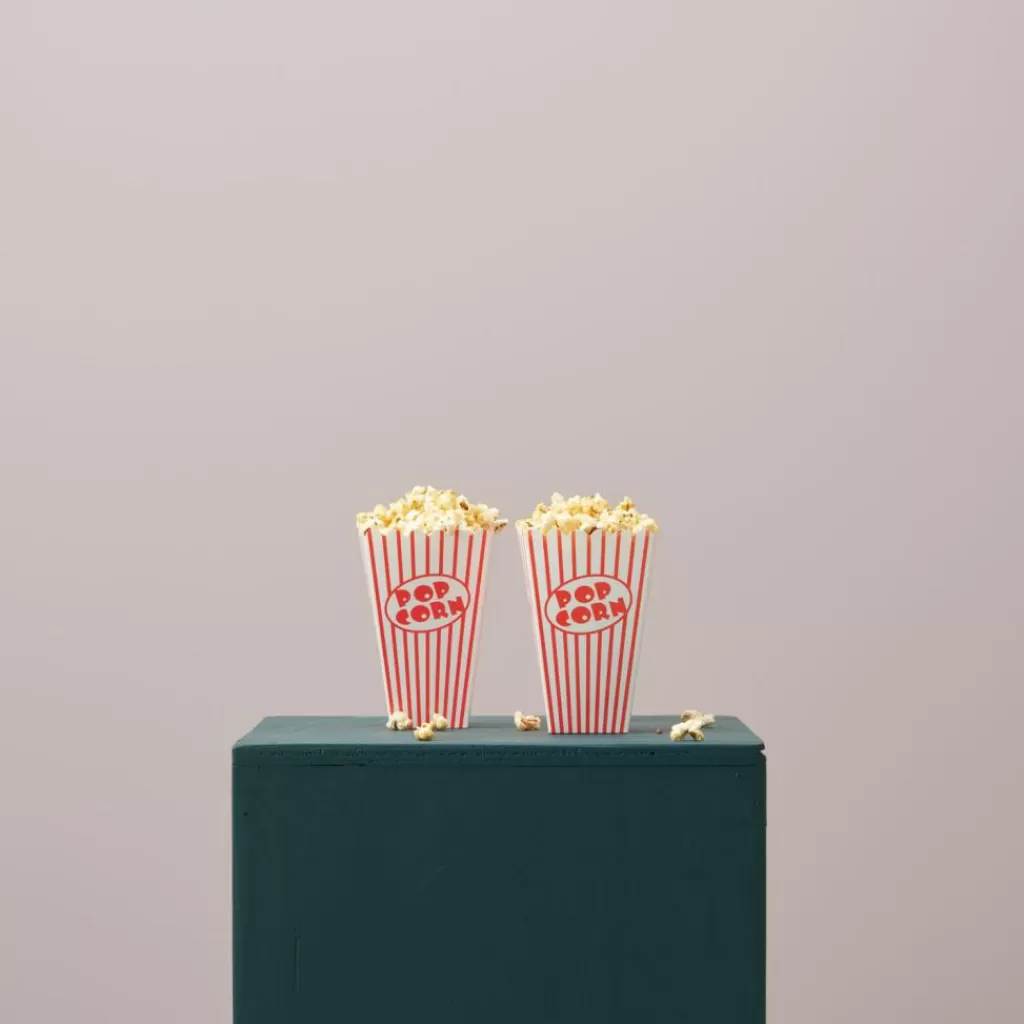 CASA CINEMA Bicchiere Popcorn Set Di 8 Bianco, Rosso- Accessori Da Cucina