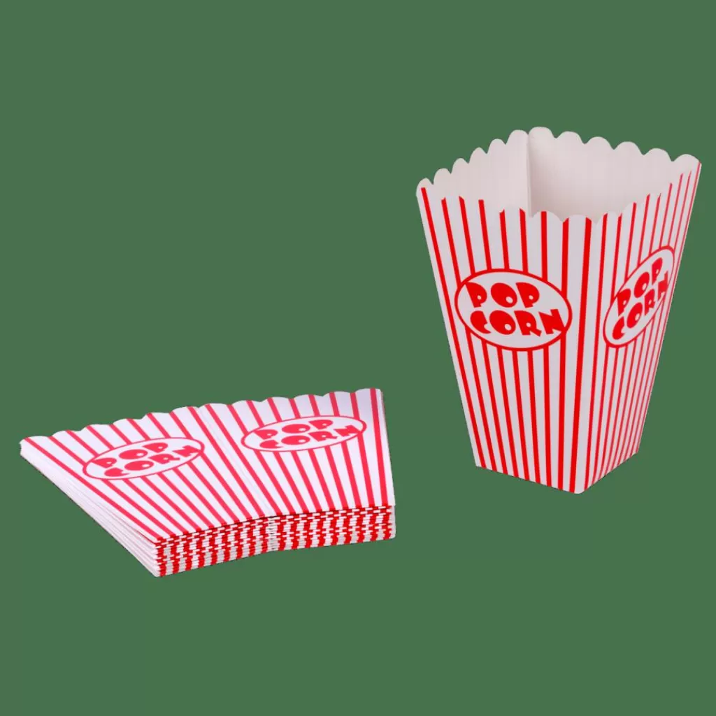 CASA CINEMA Bicchiere Popcorn Set Di 8 Bianco, Rosso- Accessori Da Cucina