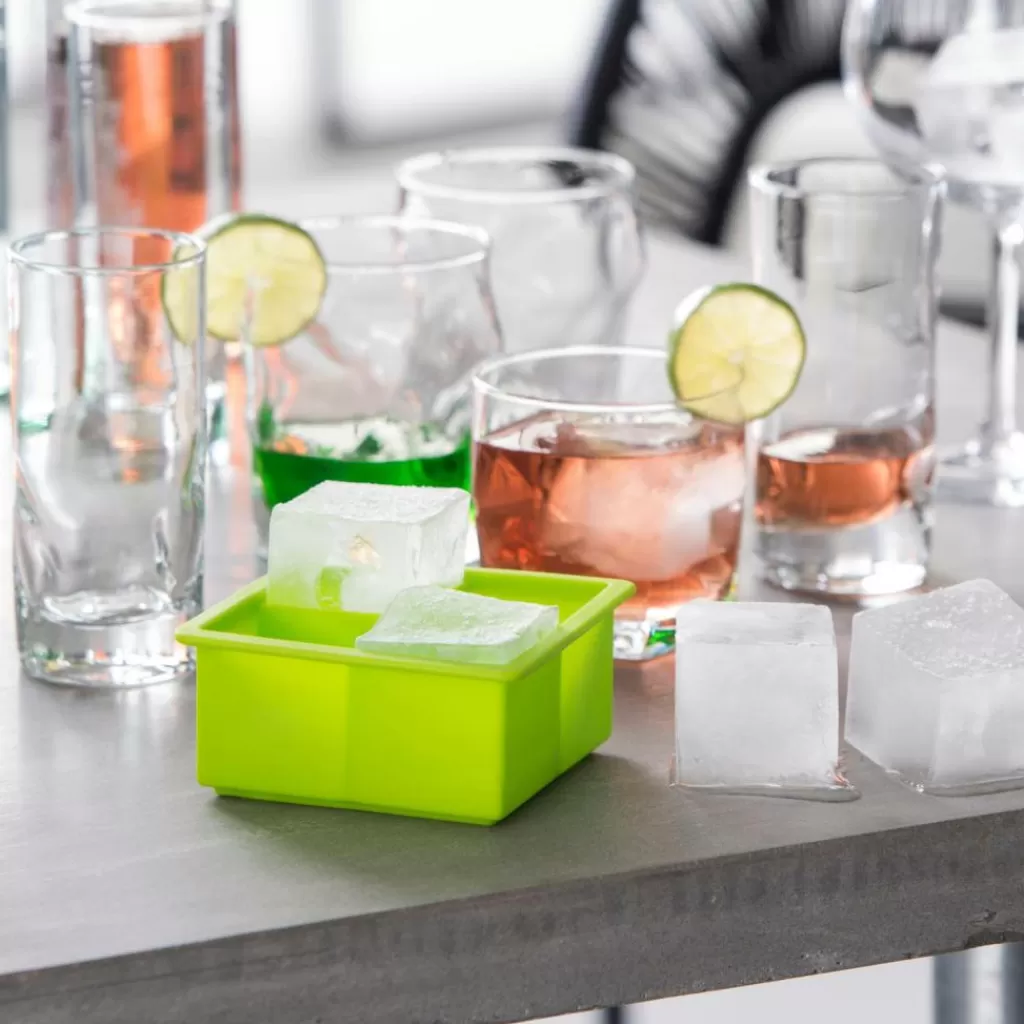 CASA COCKTAIL Stampo Per Cubetti Di Ghiaccio Verde- Accessori Per Cocktail