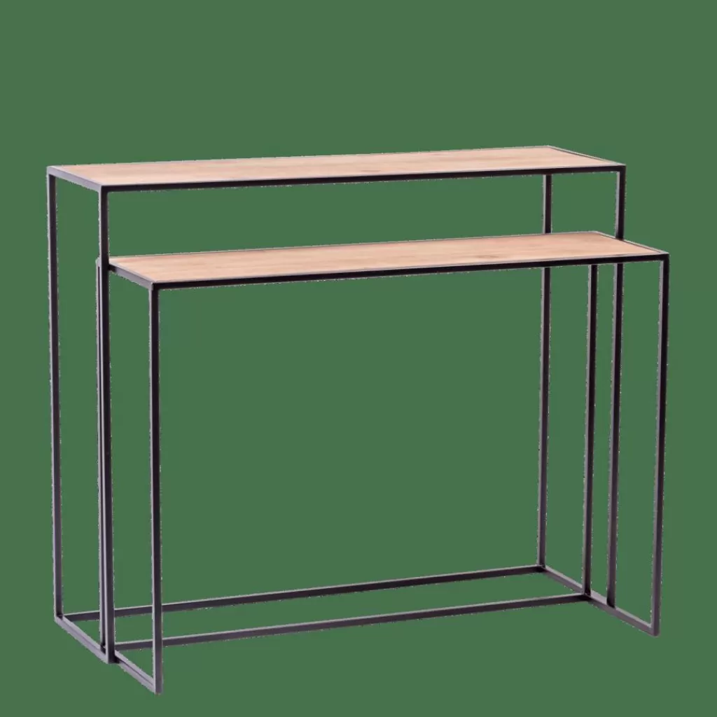 CASA COMBO Mobile Consolle Set Di 2 Naturale- Consolle
