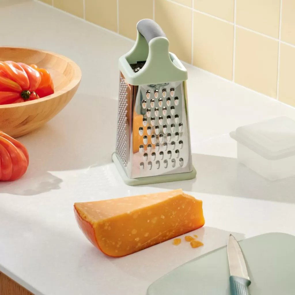 CASA CUISINO Grattugia A Torre Con Cassetto Menta- Strumenti Da Cucina