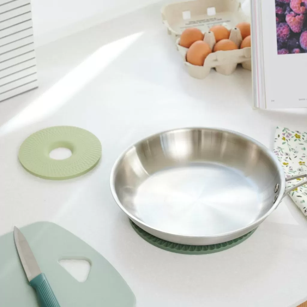 CASA CUISINO Sottopentola Set Da 2 2 Colori Menta, Verde Scuro- Sottopentole