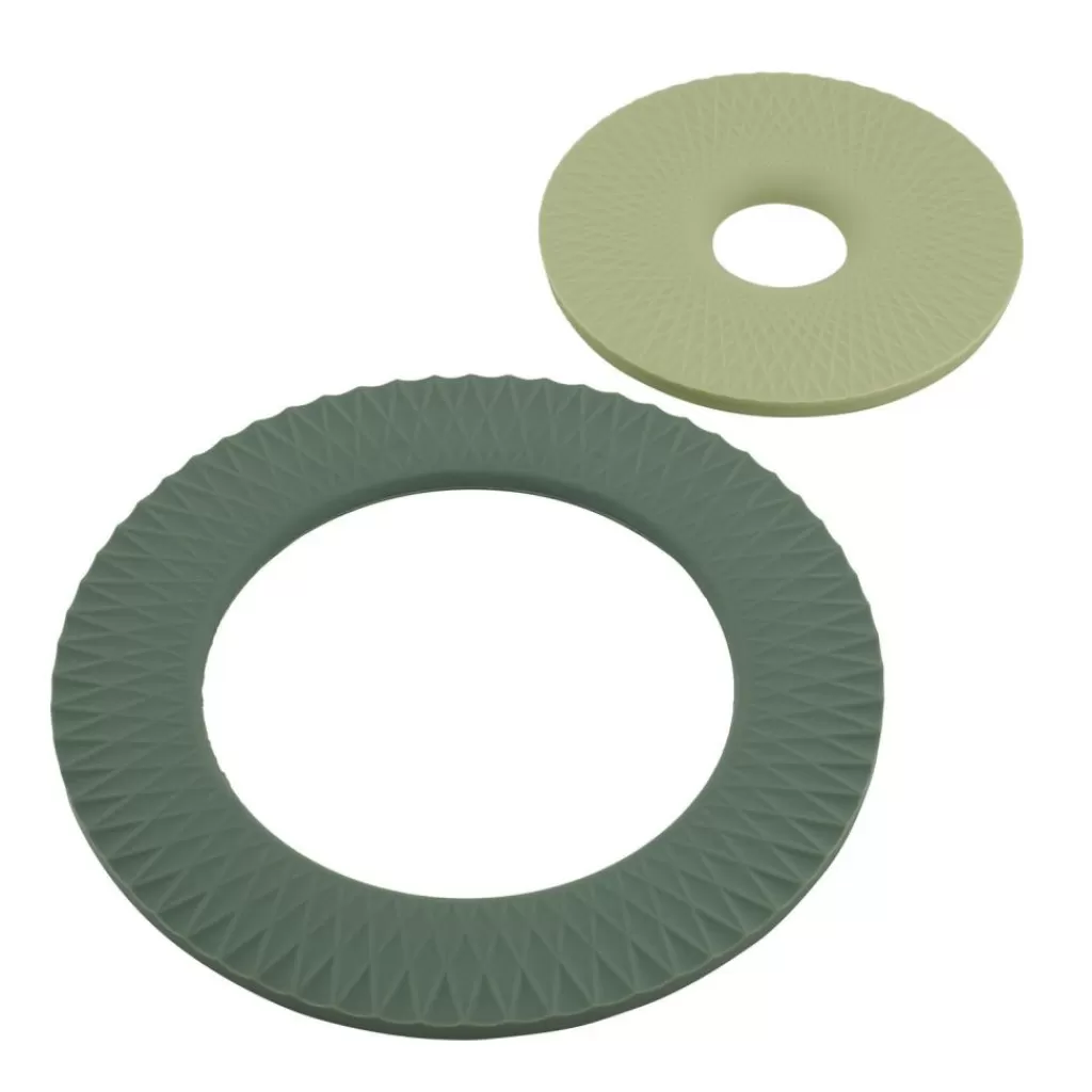 CASA CUISINO Sottopentola Set Da 2 2 Colori Menta, Verde Scuro- Sottopentole