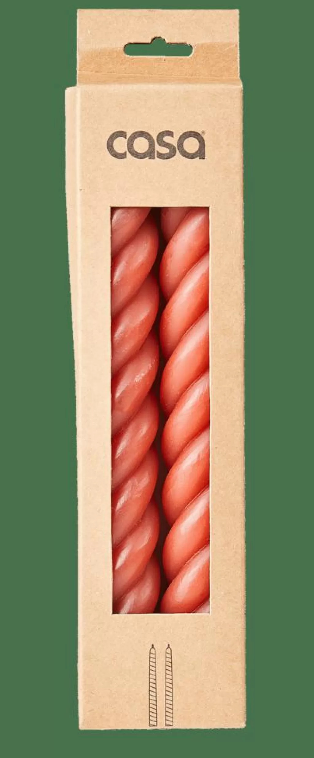 CASA CURL Candele Set Da 2 Rosso- Candele