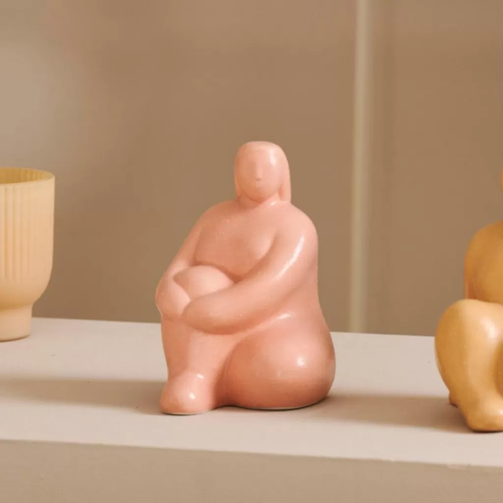 CASA DIVA Ceramica Decorativa Rosa- Figurine Decorative