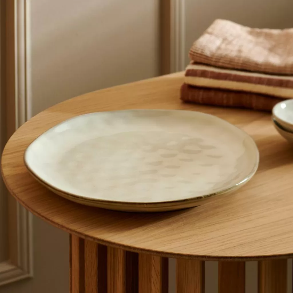 CASA EARTH MARL Piatto Piano Crema- Piatti