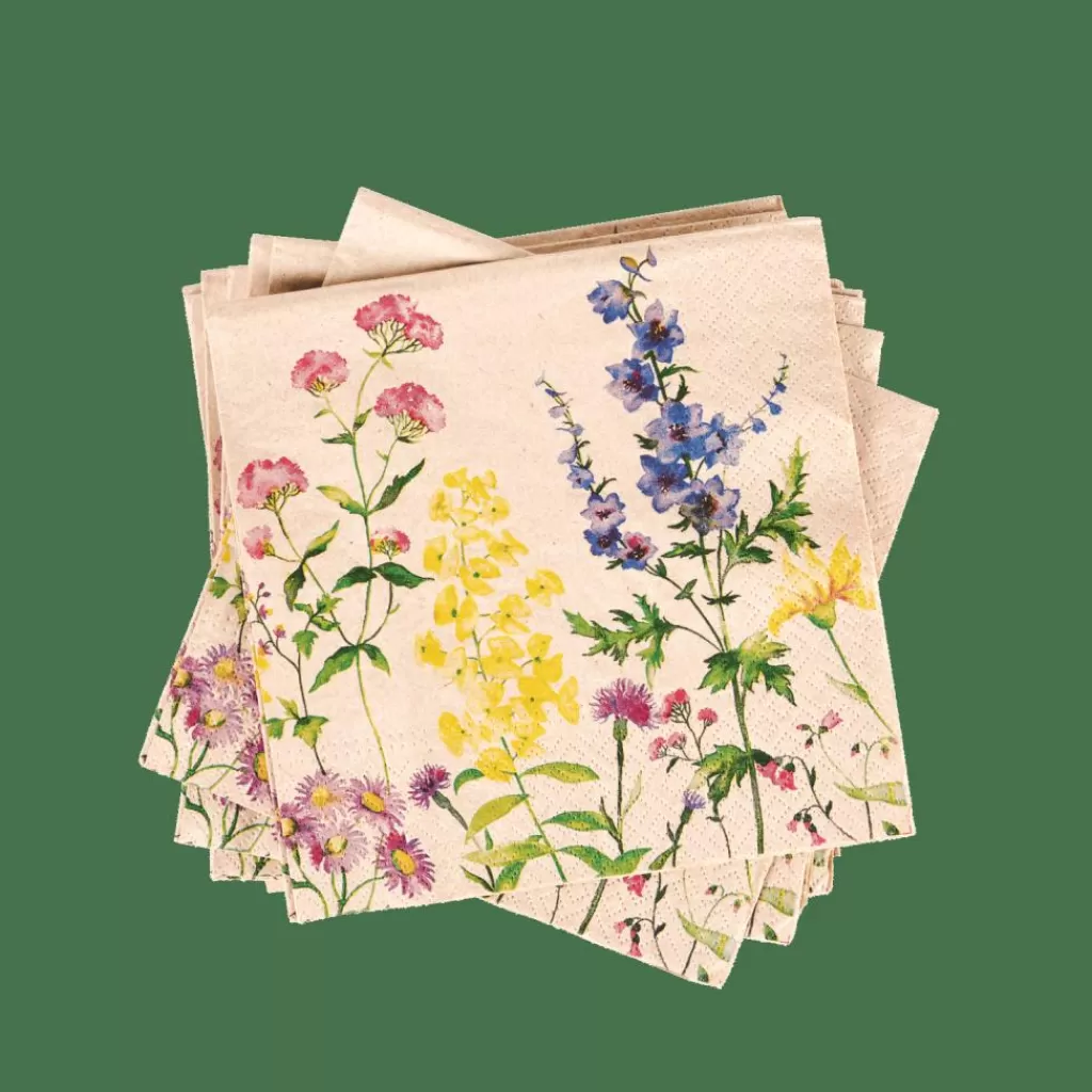 CASA ECO FLORAL Set Di 20 Tovaglioli Vari Colori- Tovaglioli