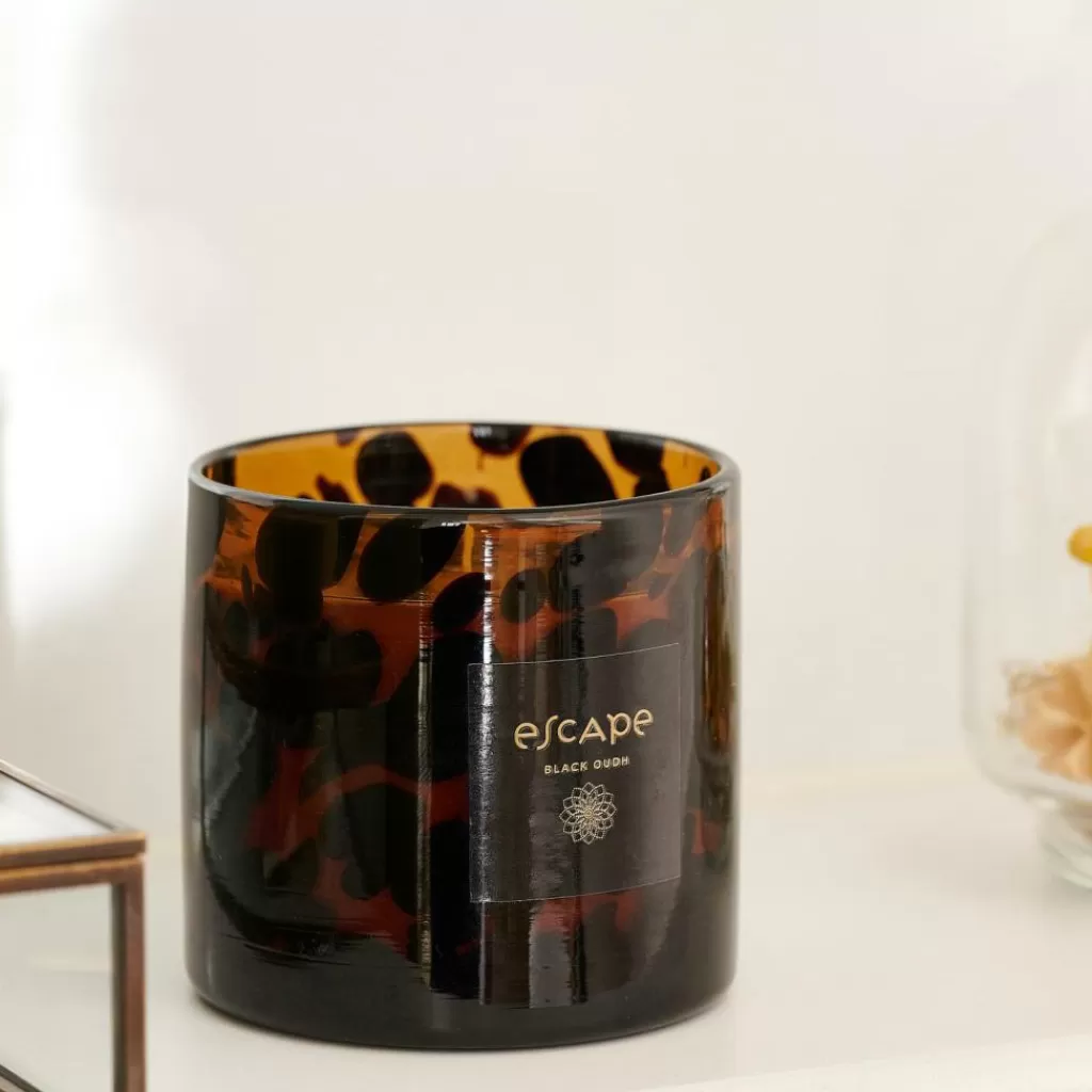 CASA ESCAPE BLACK OUDH Candela Profumata In Vaso Nero, Marrone, Multicolore- Candele Profumate | Candele