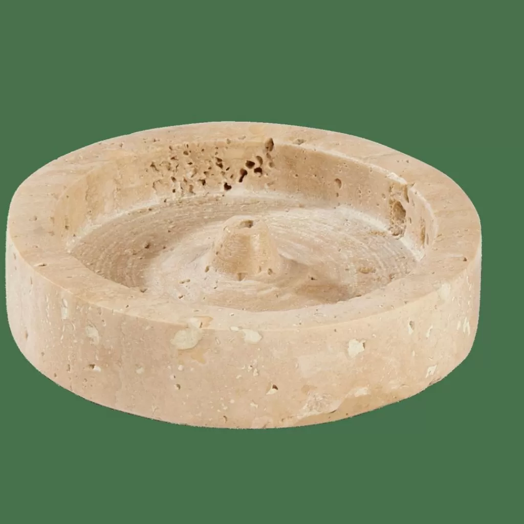 CASA ESCAPE PORTA INCENSO PORTA INCENSO TRAVERTINO Beige- Prodotti Profumati