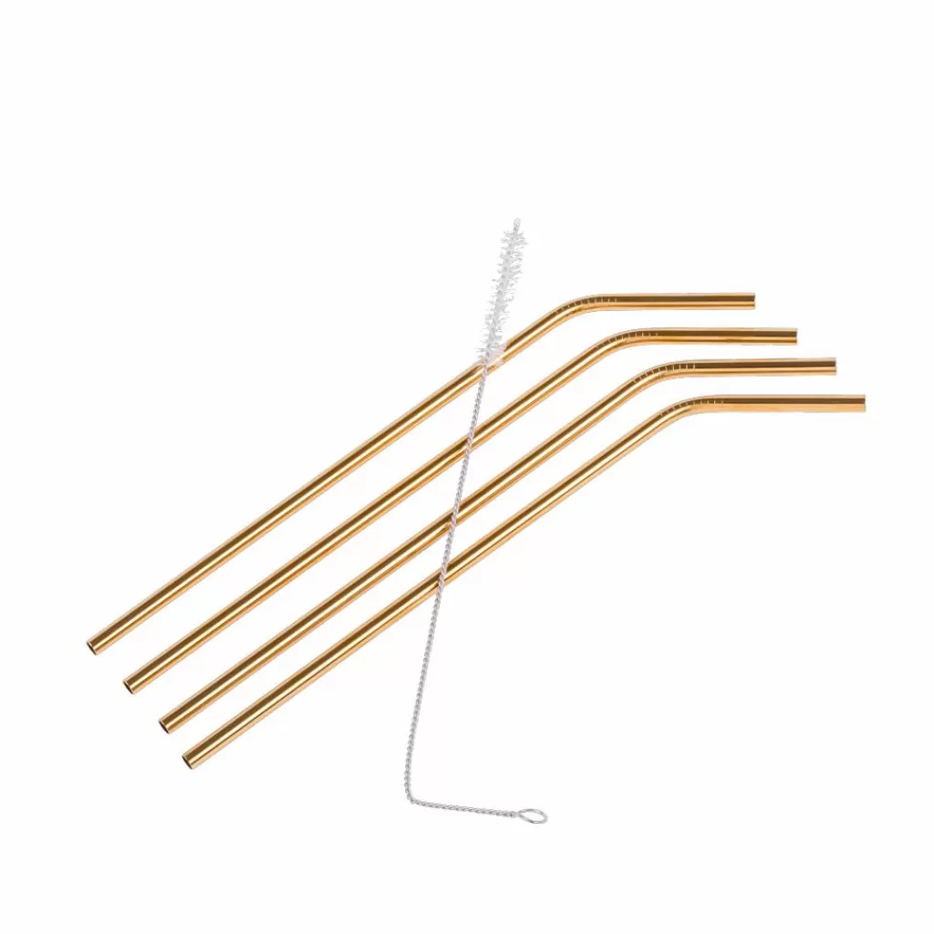 CASA FANCY Cannucce Cocktail Con Spazzola Argentato- Accessori Per Cocktail