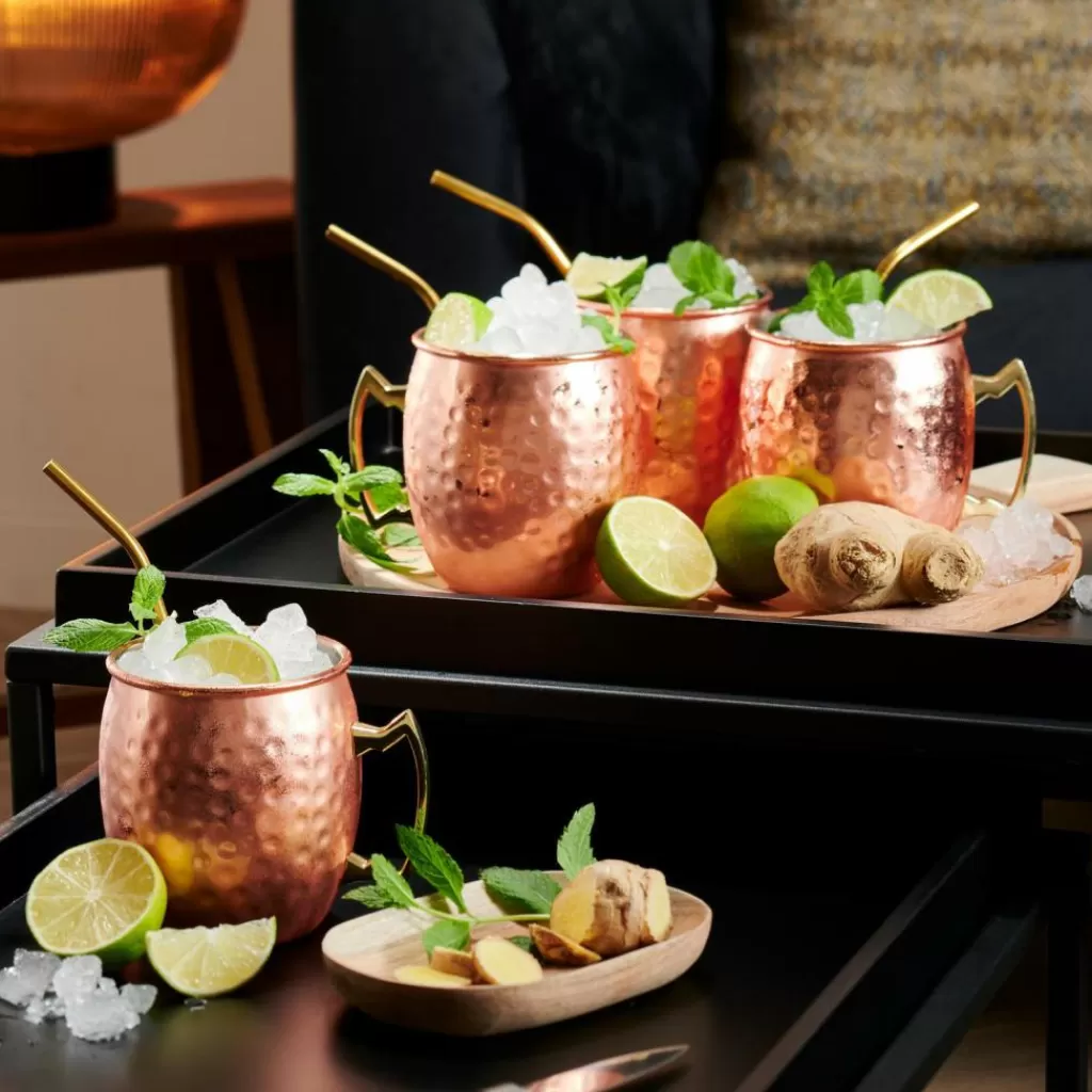 CASA FANCY Cannucce Cocktail Con Spazzola Dorato- Accessori Per Cocktail