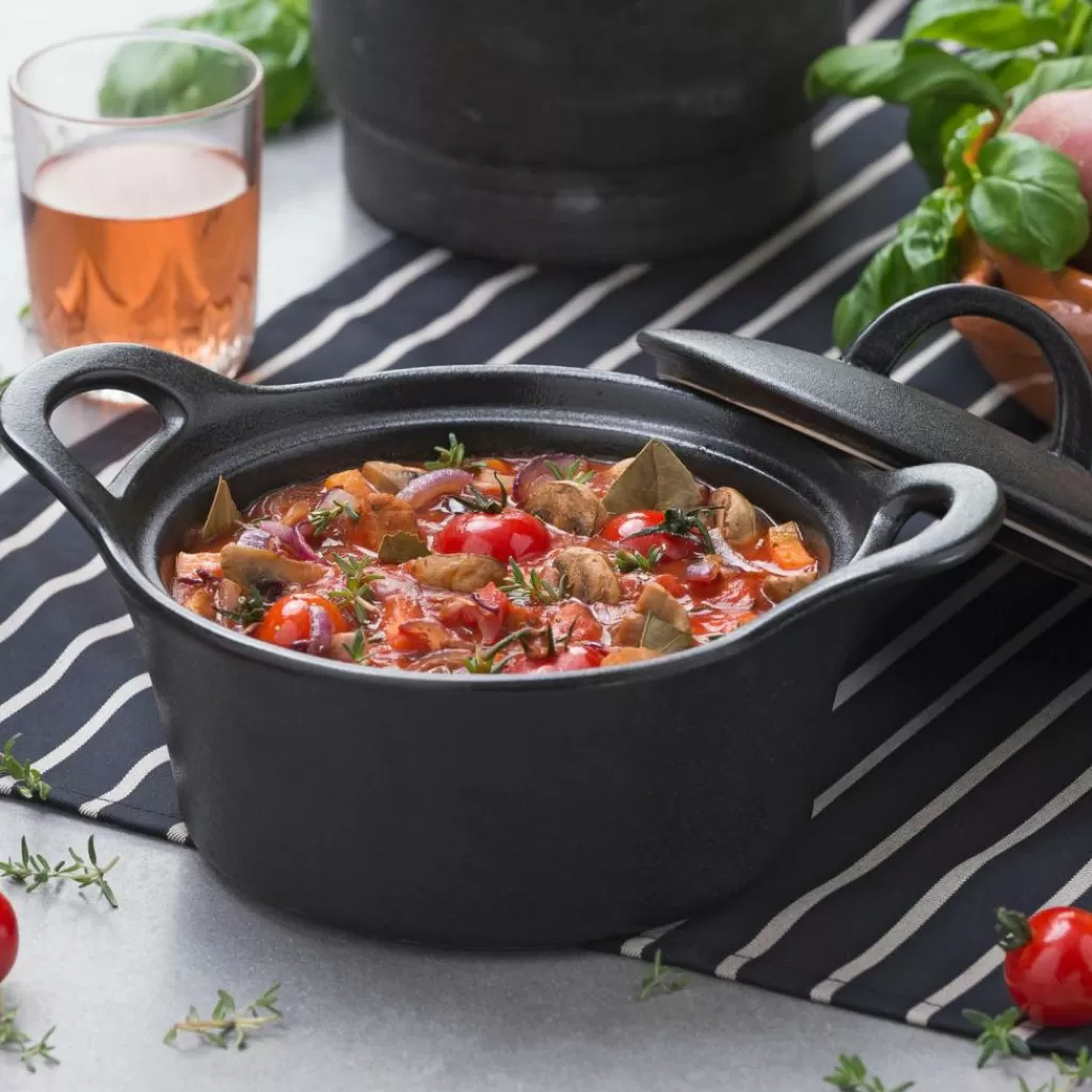 CASA FERO Cocotte Con Coperchio 80 CL Nero- Pirofile