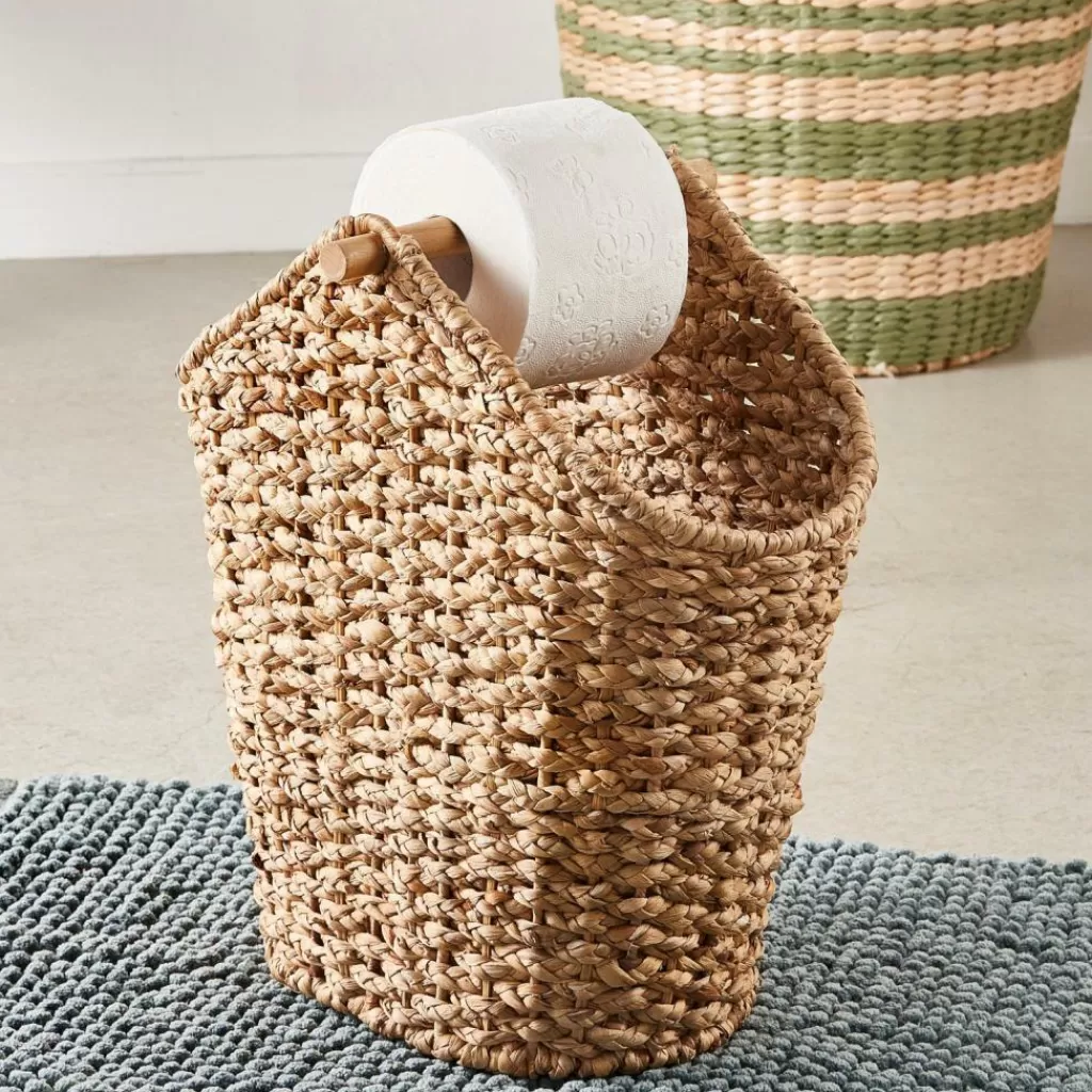 CASA FLORES Porta Carta Igienica E Portariviste Naturale- Accessori Per Il Wc