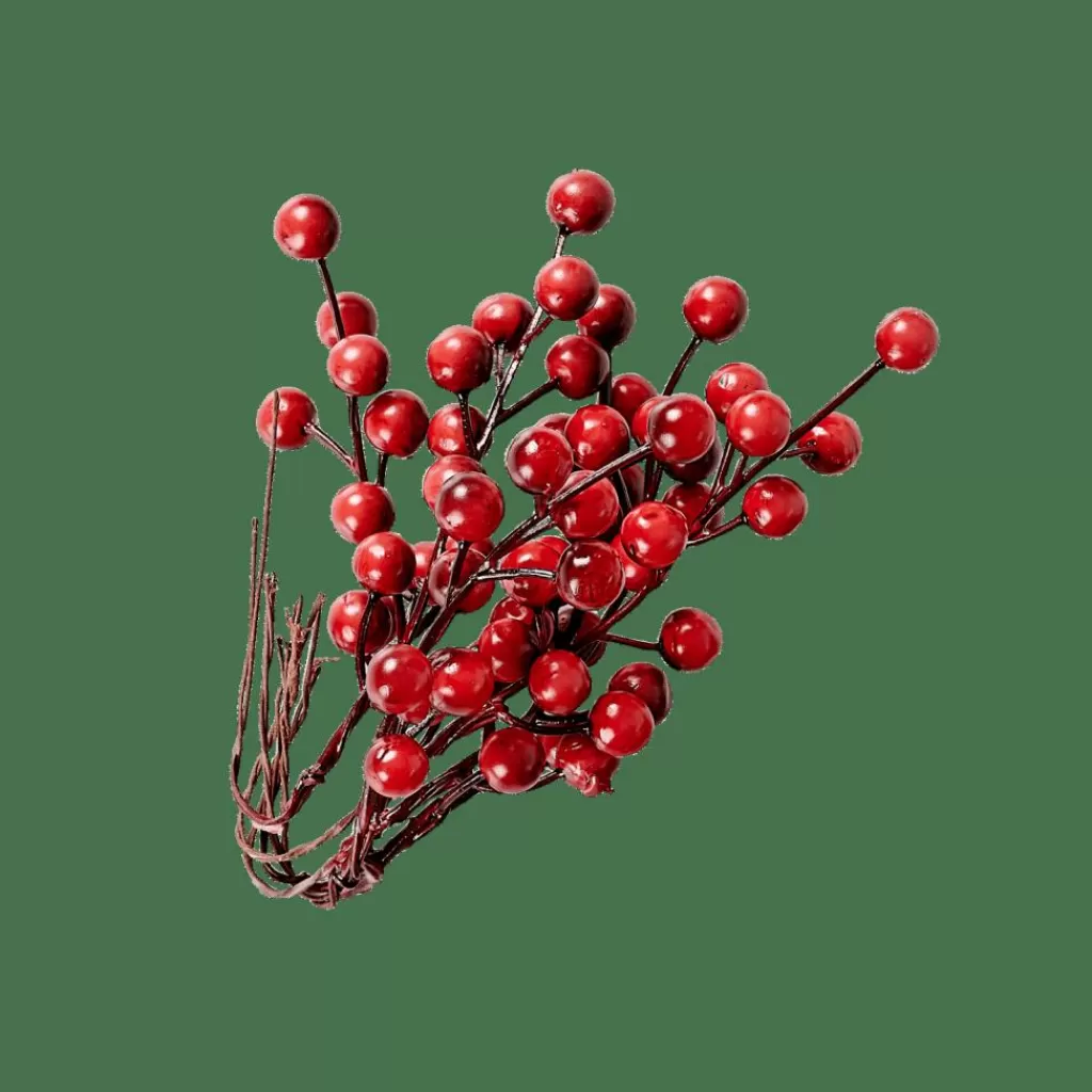 CASA FOAM Bacche Decorative Set Di 12 Rosso- Rami Artificiali