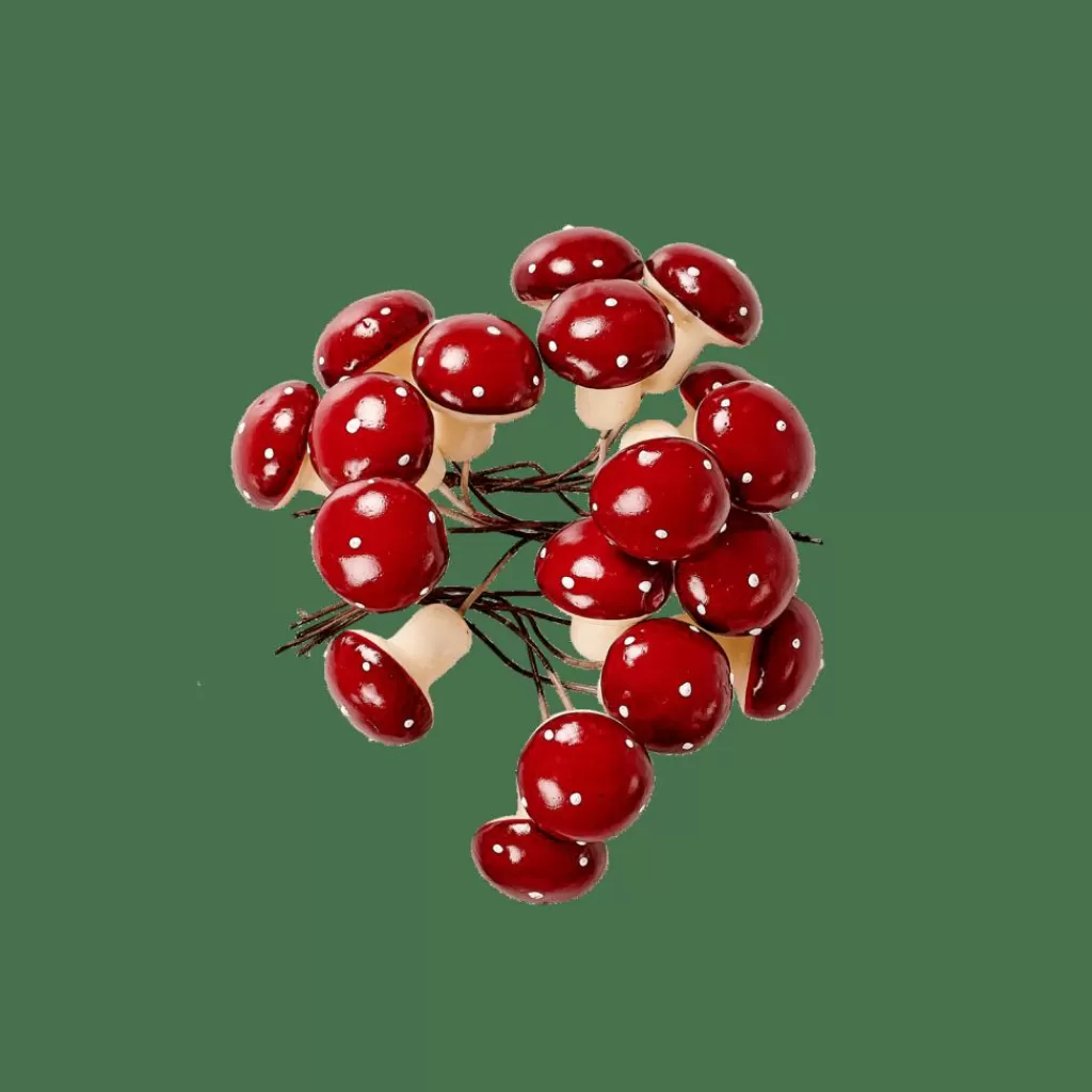 CASA FOAM Fungo Decorativo Rosso Scuro- Figurine Decorative