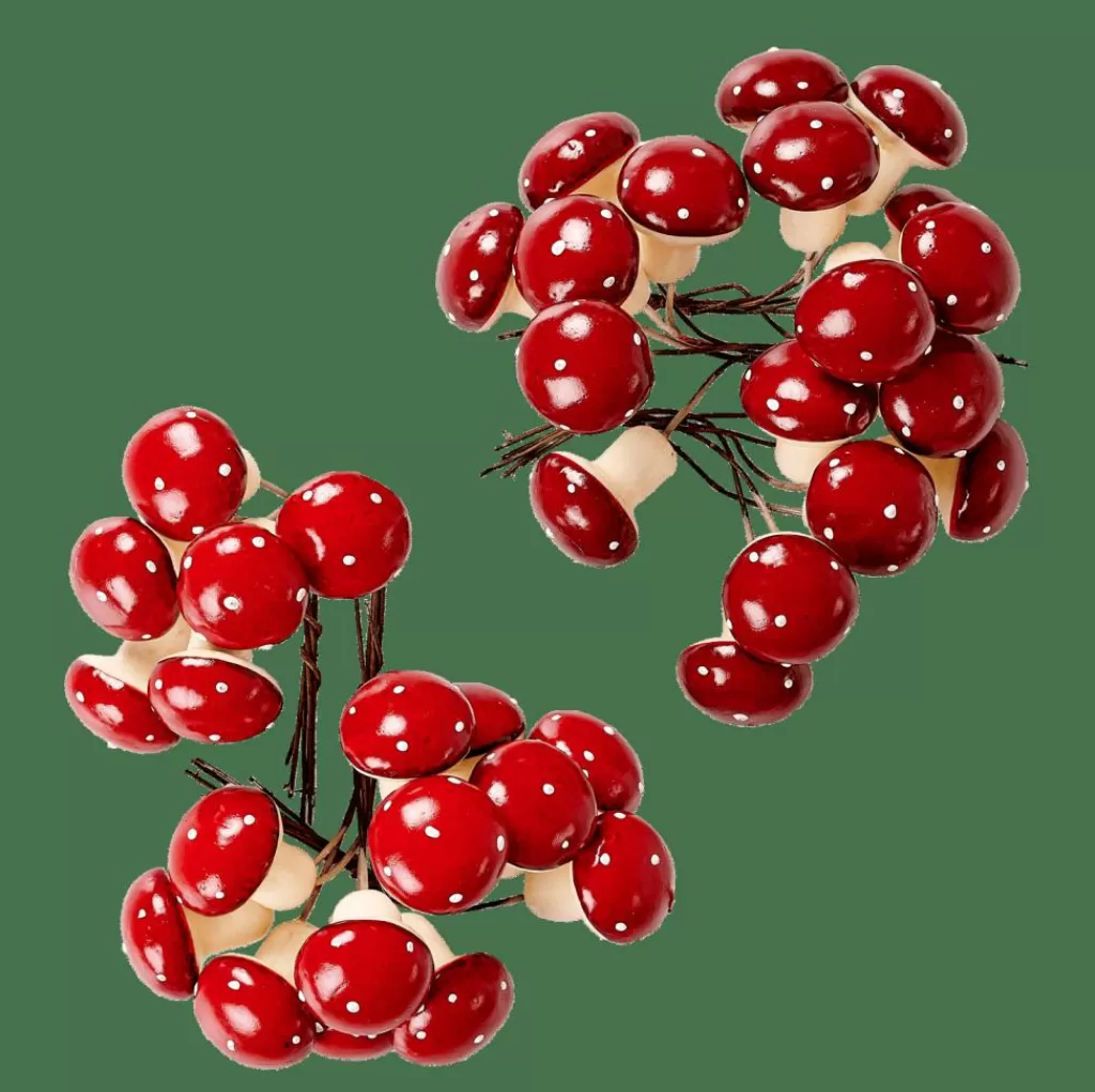 CASA FOAM Fungo Decorativo Rosso Scuro- Figurine Decorative