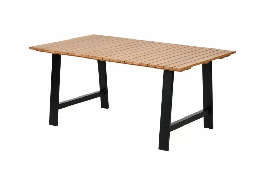 CASA FORMAX Tavolo Da Giardino Con Gambe A Naturale/nero- Tavoli Da Giardino