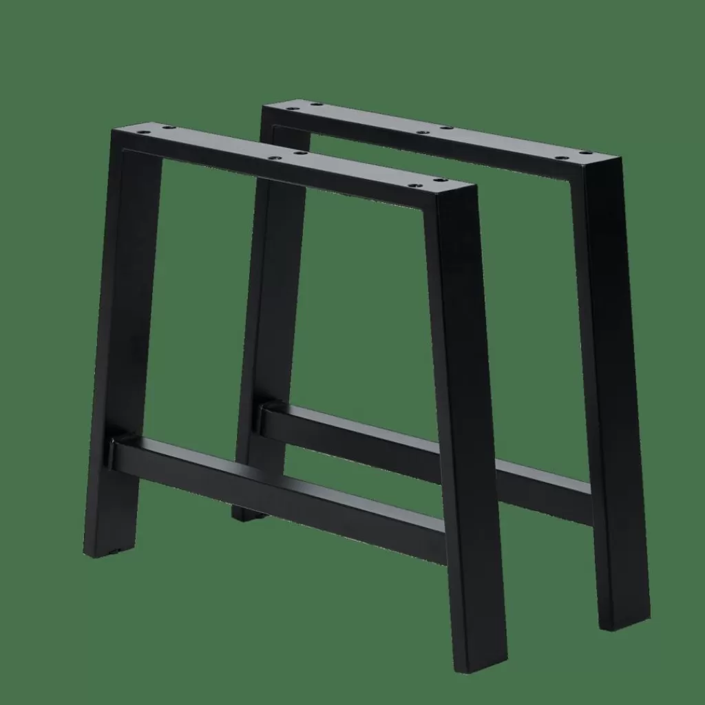 CASA FORMAX Tavolo Da Giardino Con Gambe A Naturale/nero- Tavoli Da Giardino