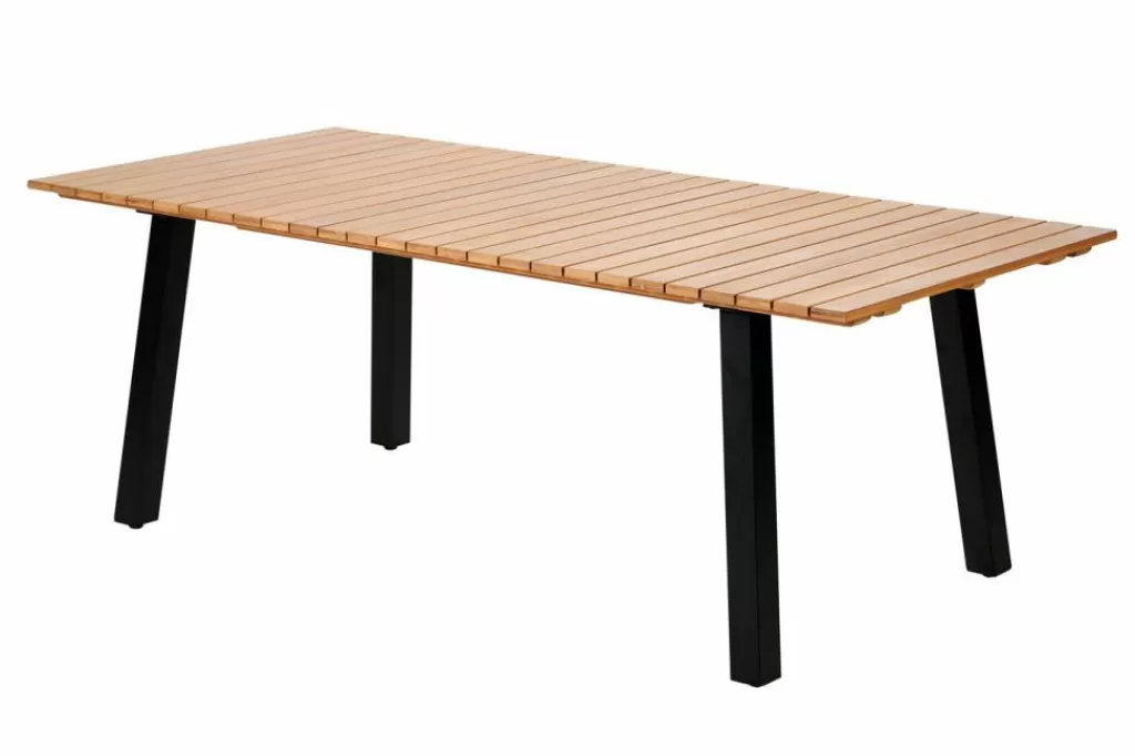 CASA FORMAX Tavolo Da Giardino Con Gambe Naturale/nero- Tavoli Da Giardino