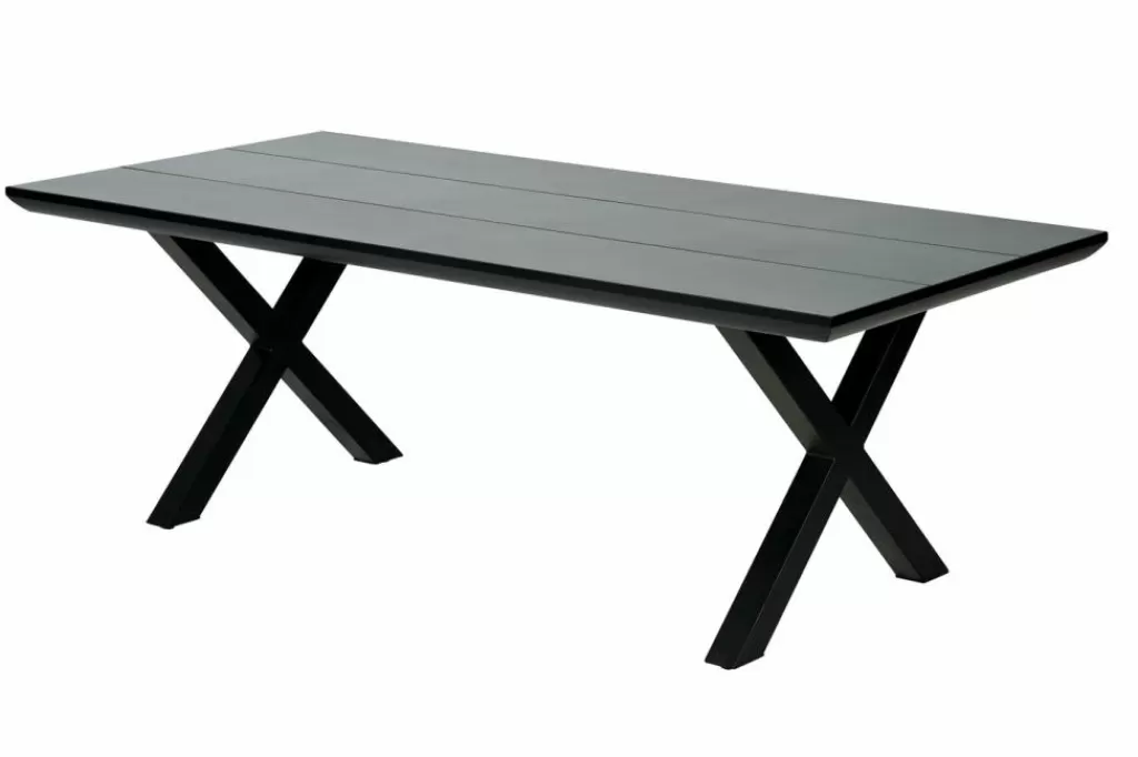 CASA FORMAX Tavolo Da Giardino Con Gambe X Nero- Tavoli Da Giardino
