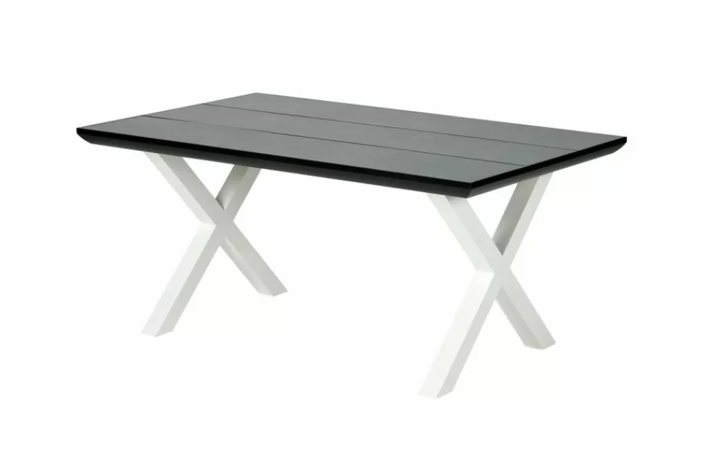 CASA FORMAX Tavolo Da Giardino Con Gambe X Nero/bianco- Tavoli Da Giardino