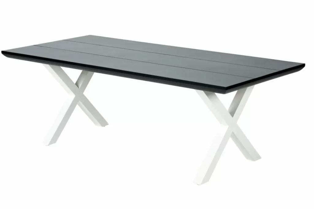 CASA FORMAX Tavolo Da Giardino Con Gambe X Nero/bianco- Tavoli Da Giardino