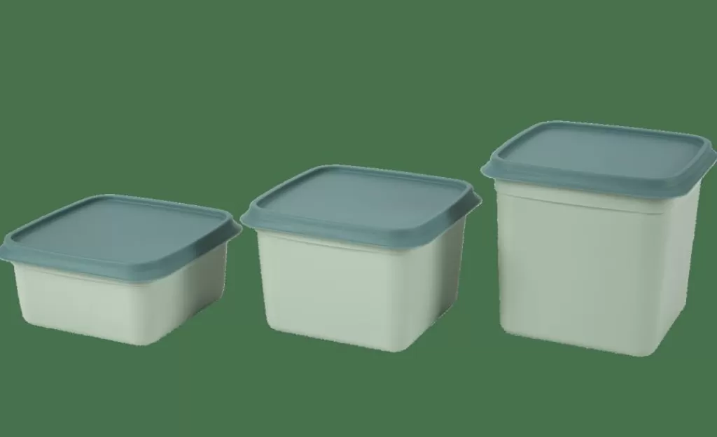 CASA FREEZER Scatole X Freezer Set Di 10 Menta, Verde Scuro- Scatole Conserva Vivande
