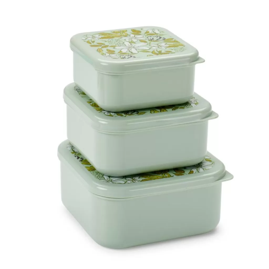 CASA FRESHMOOD Contenitori X Snack Set Da 3 Seafoam + Stampa Loulou Colore: Seafoam- Scatole Conserva Vivande