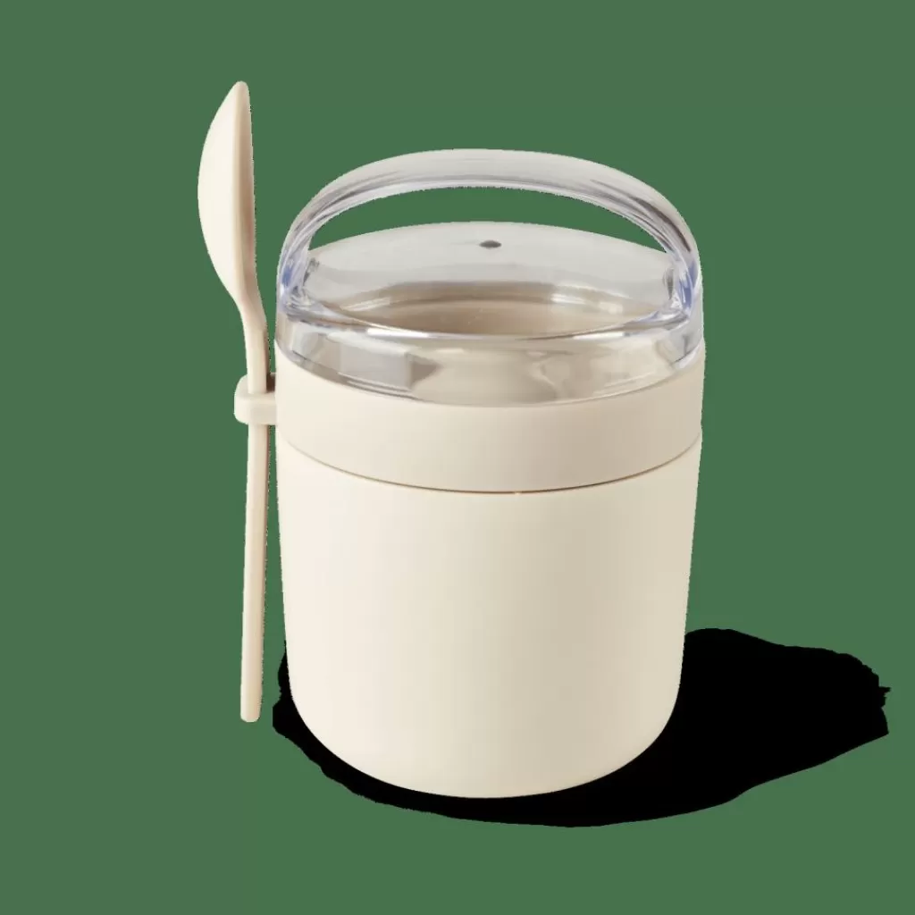 CASA FRESHMOOD Portacolazione Cucchiaio 32cl Bianco, Marrone, Verde- Portapranzo