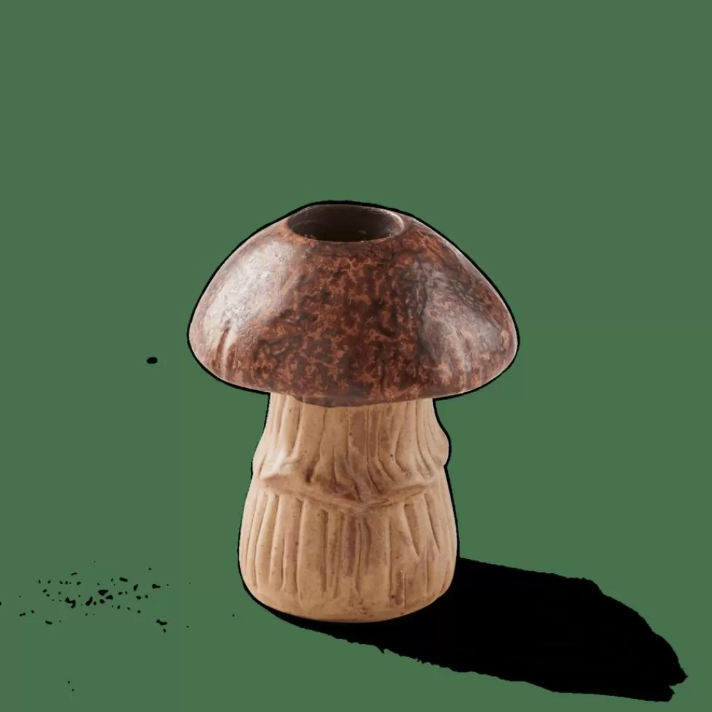 CASA FUNGI Candeliere Marrone- Candelieri | Autunno