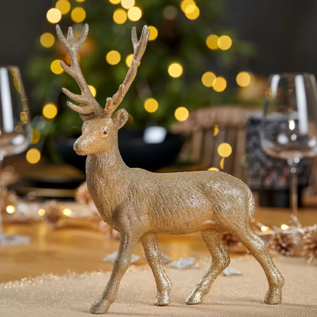 CASA GOLD DEER Decorazione Soprammobile Dorato- Figurine Decorative