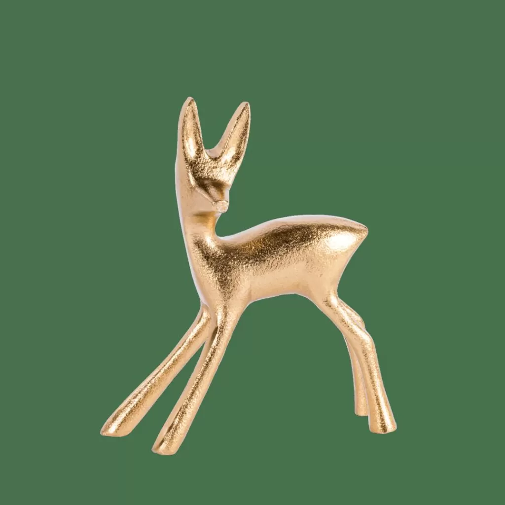 CASA GOLDY Decorativo Cervo Dorato- Figurine Decorative