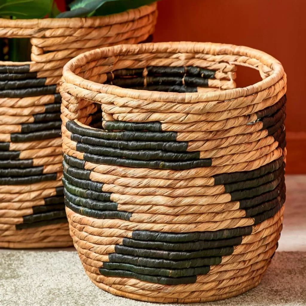 CASA GUATEMALA Cesto Nero, Naturale- Cesti Portatutto